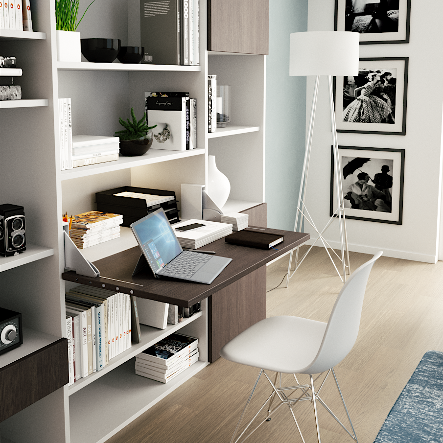 Mobile con scrivania a ribalta